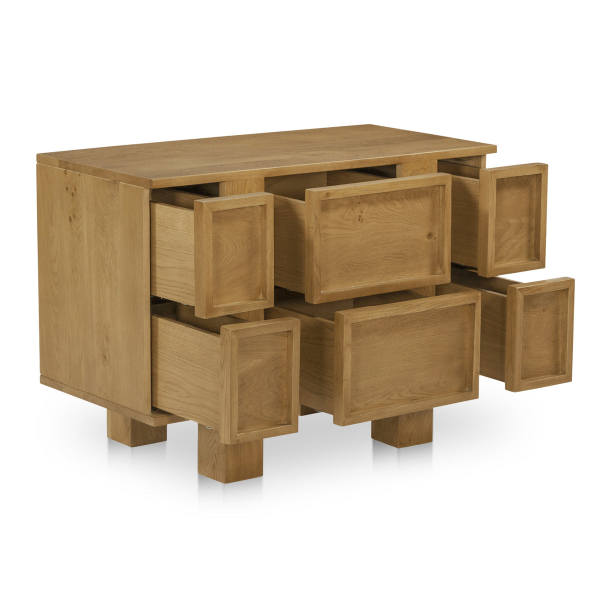 Modern European furniture - Oak 6-Drawer Nightstand - www.oroa.com | Oroa.com