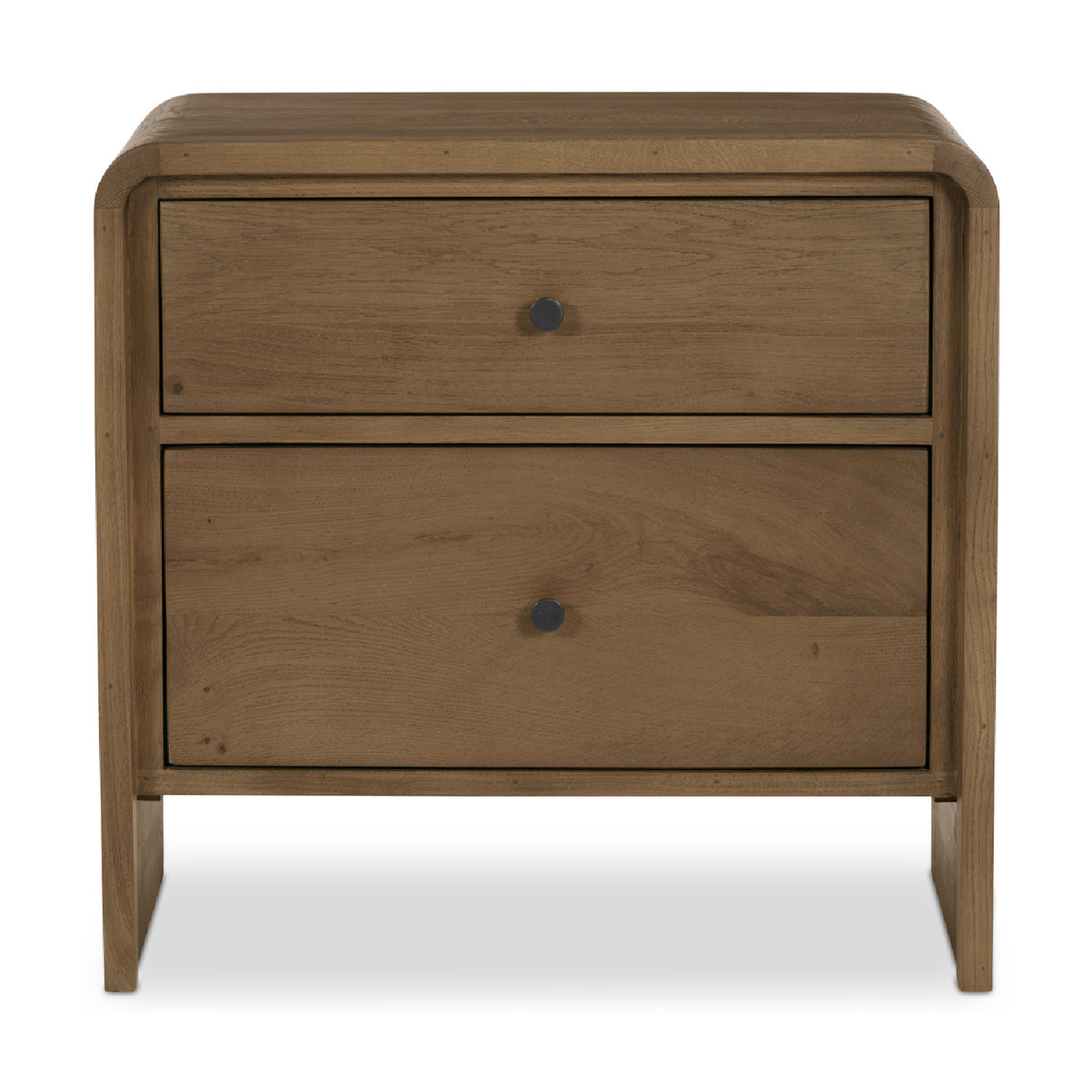 Modern European furniture - 2-Drawer Solid Oak Nightstand - www.oroa.com | Oroa.com