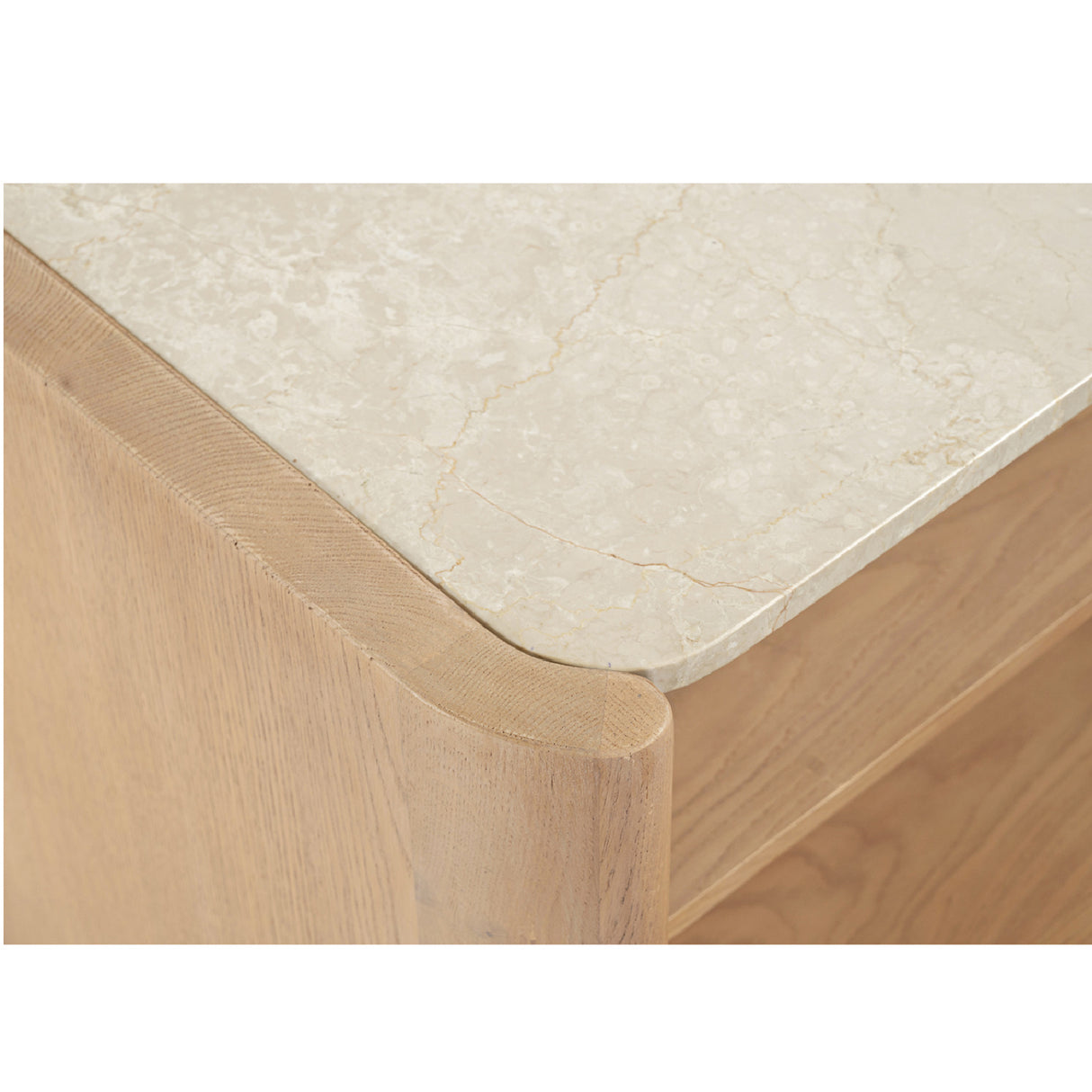 Modern European furniture - Marble Top Oak Nightstand - www.oroa.com | Oroa.com