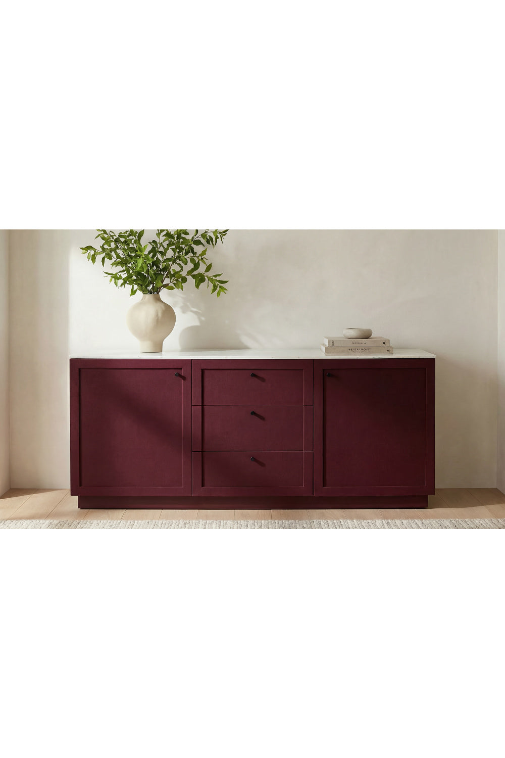 Modern European furniture - Marble Top Wooden Sideboard - www.oroa.com | Oroa.com
