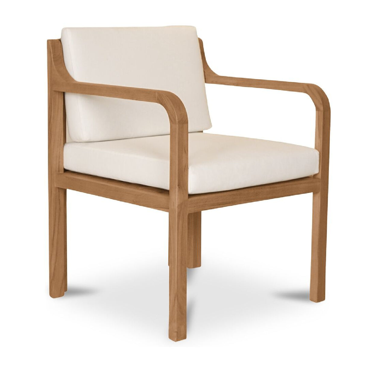 Modern European furniture - White Padded Outdoor Dining Chair - www.oroa.com | Oroa.com