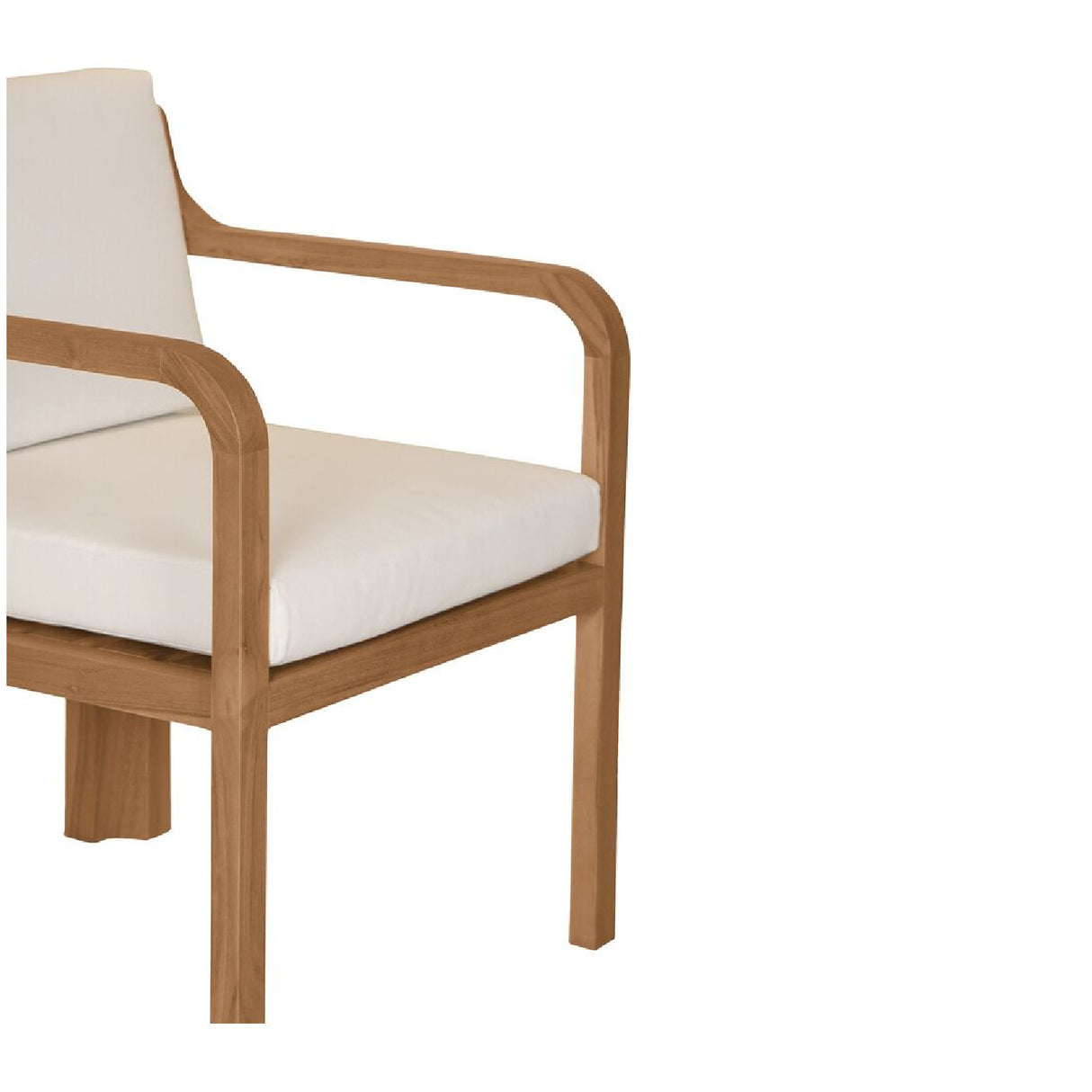 Modern European furniture - White Padded Outdoor Dining Chair - www.oroa.com | Oroa.com
