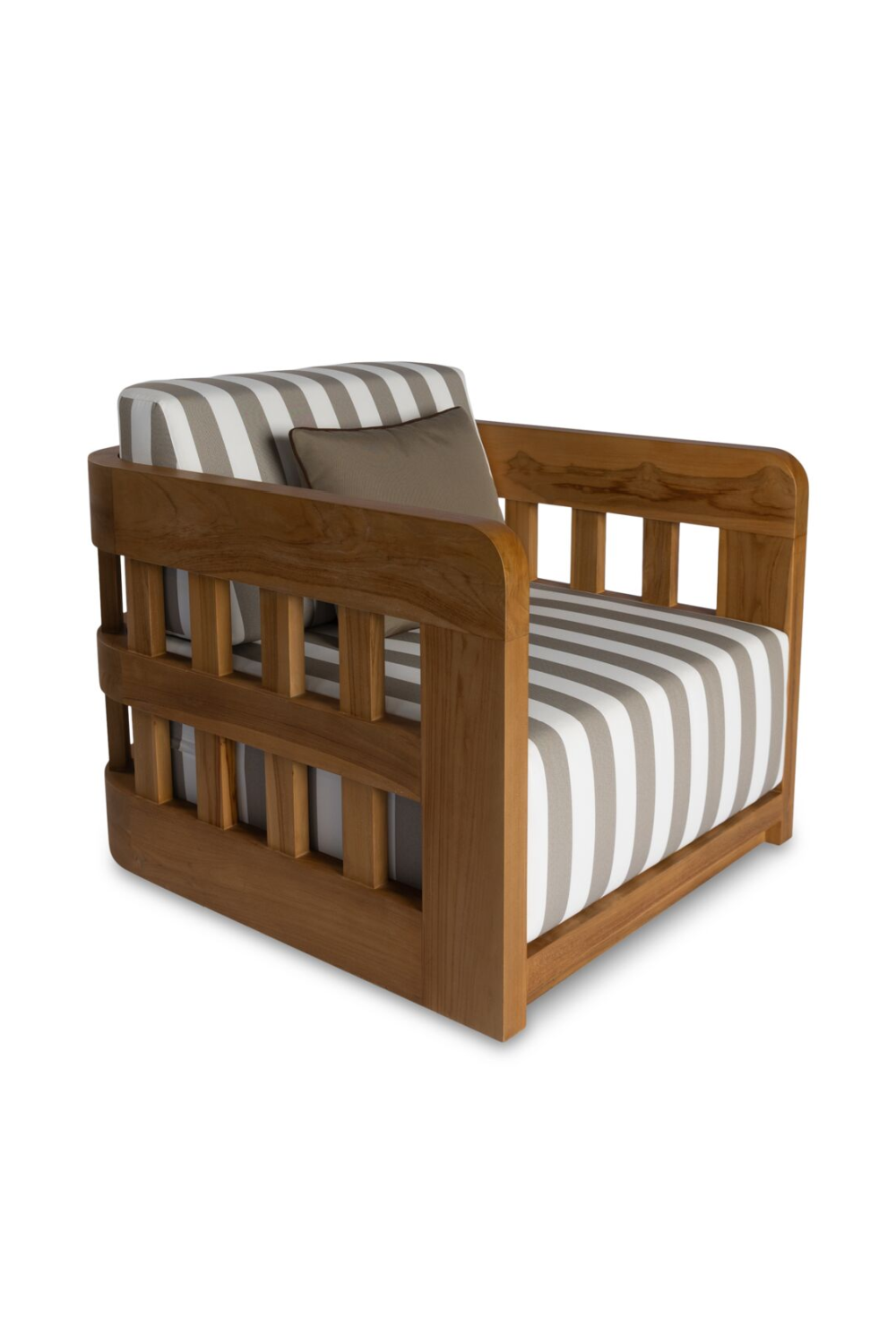 Modern European furniture - Brown Stripe Outdoor Accent Chair - www.oroa.com | Oroa.com