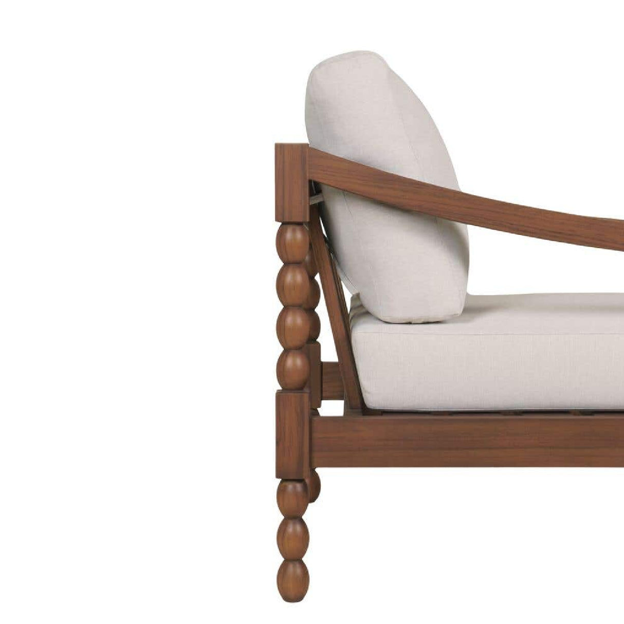 Modern European furniture - Turned-Leg Teak Outdoor Accent Chair - www.oroa.com | Oroa.com