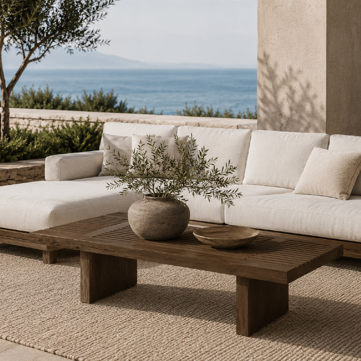 Modern European furniture - Solid Teak Outdoor Coffee Table - www.oroa.com | Oroa.com