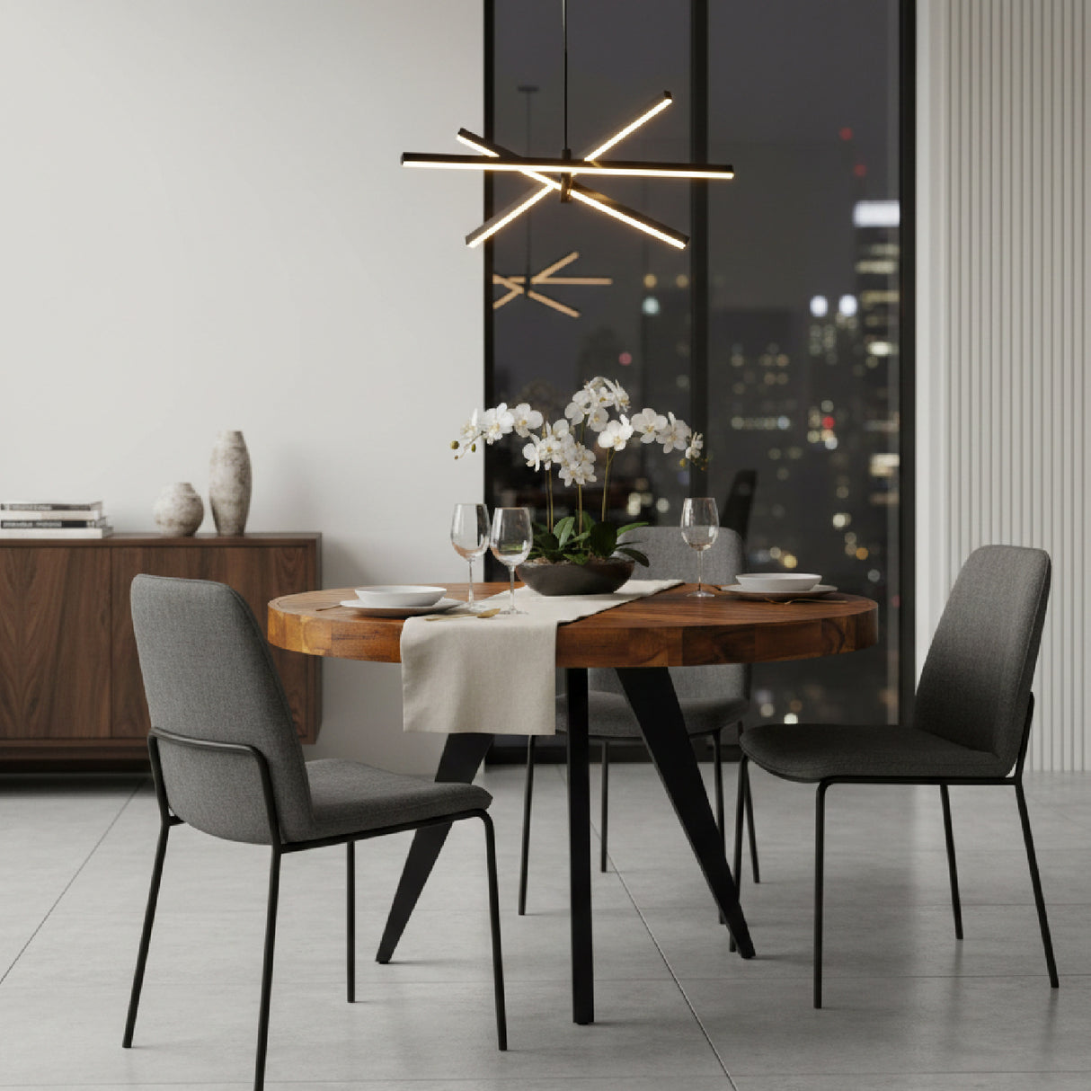 Modern European furniture - Parquet Patterned Wooden Dining Table - www.oroa.com | Oroa.com