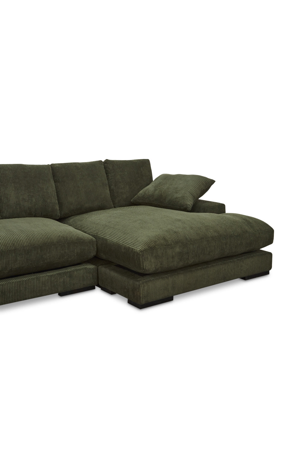 Modern European furniture - Dark Green Sectional Sofa - www.oroa.com | Oroa.com