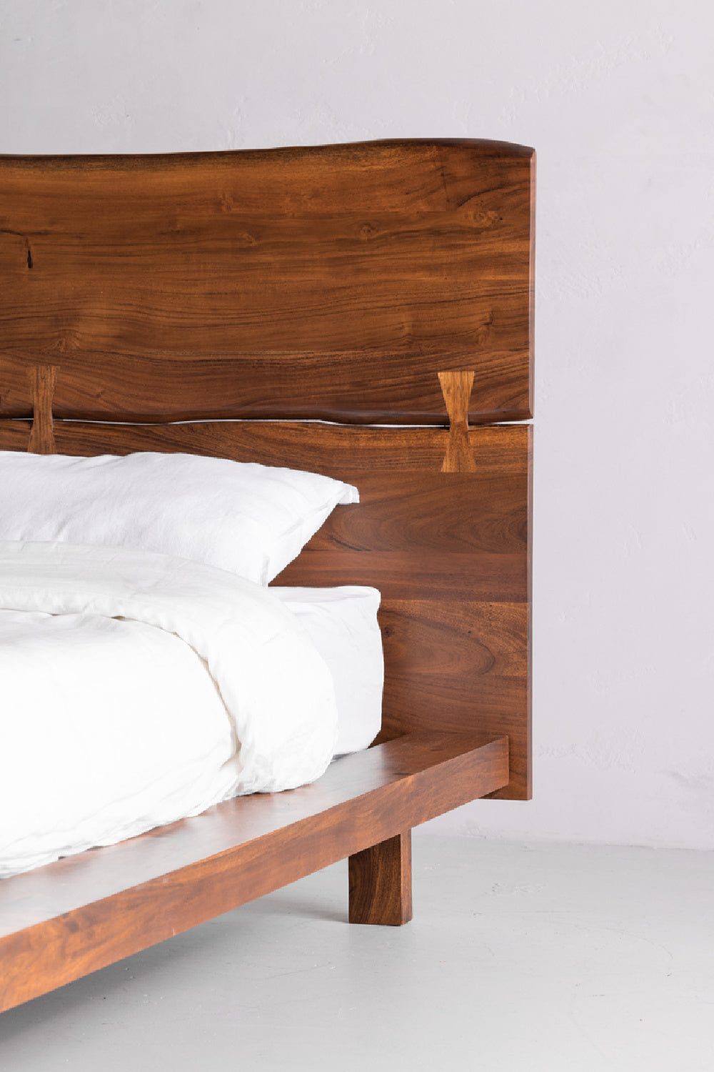 Modern European furniture - Acacia Organic-Edge Headboard Bed - www.oroa.com | Oroa.com