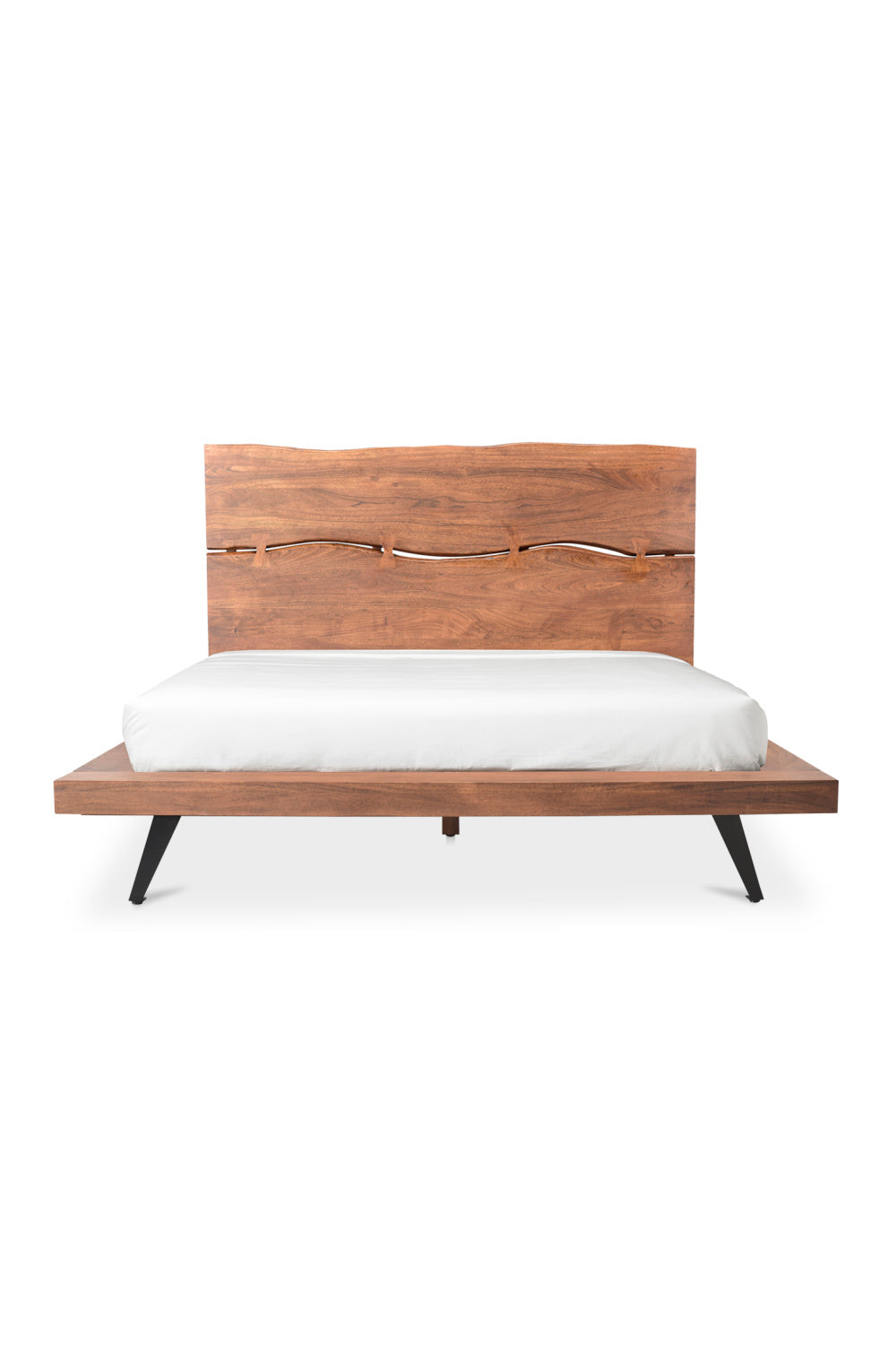 Modern European furniture - Acacia Organic-Edge Headboard Bed - www.oroa.com | Oroa.com