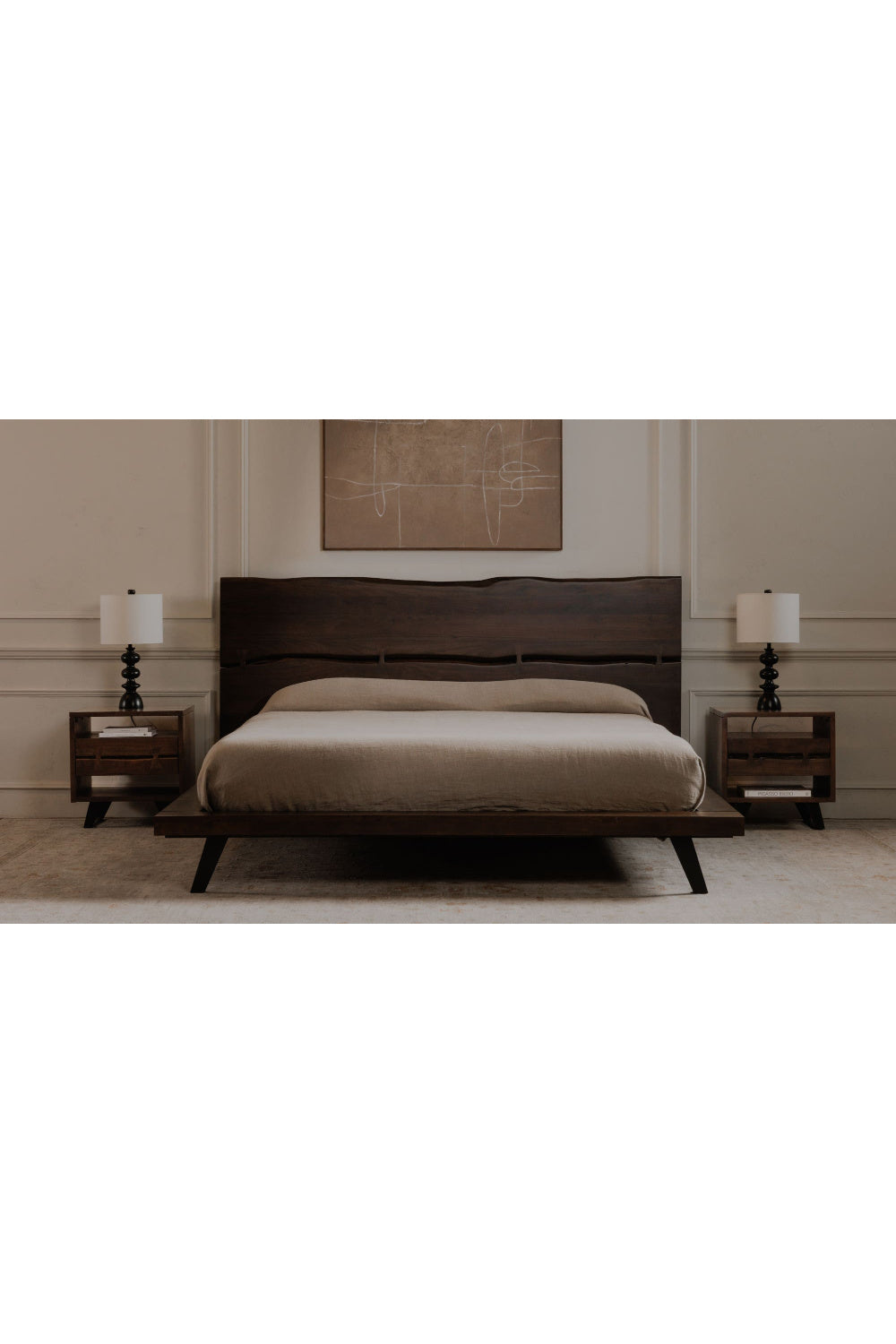 Modern European furniture - Brown Solid Acacia Bed - www.oroa.com | Oroa.com
