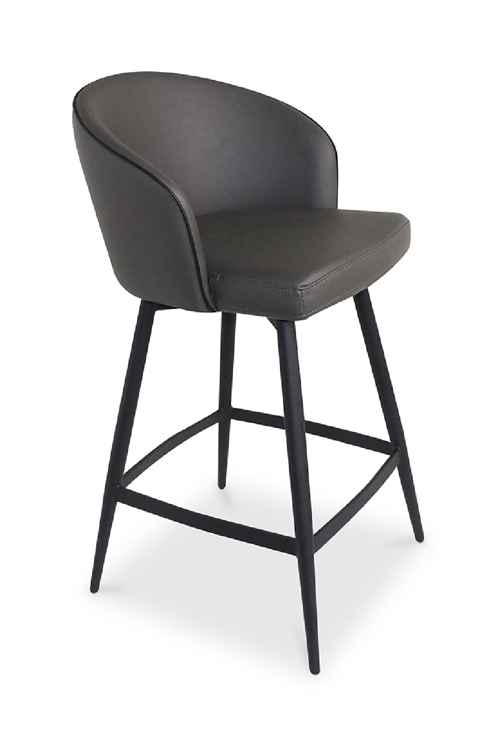 Modern European furniture - Gray Curved Swivel Counter Stool - www.oroa.com | Oroa.com