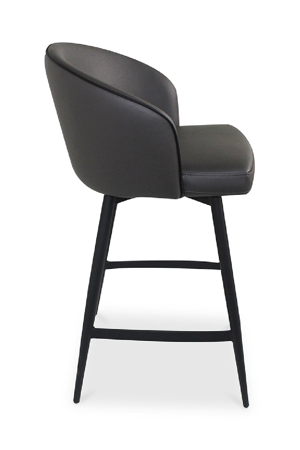 Modern European furniture - Gray Curved Swivel Counter Stool - www.oroa.com | Oroa.com