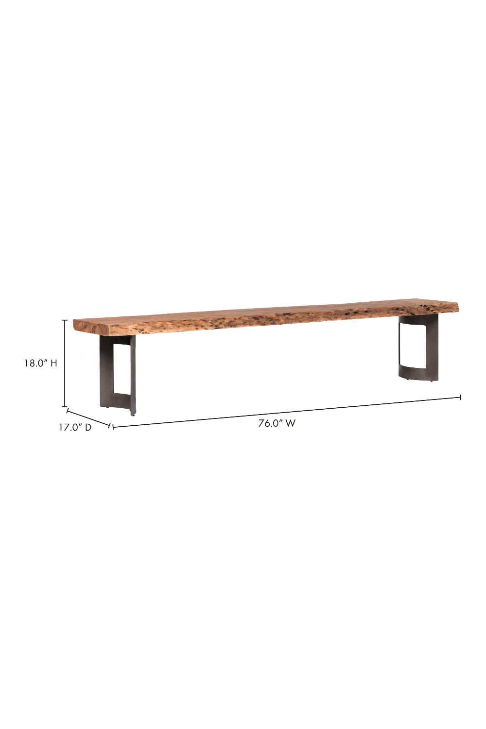 Modern European furniture - Rustic Natural Acacia Bench - www.oroa.com | Oroa.com
