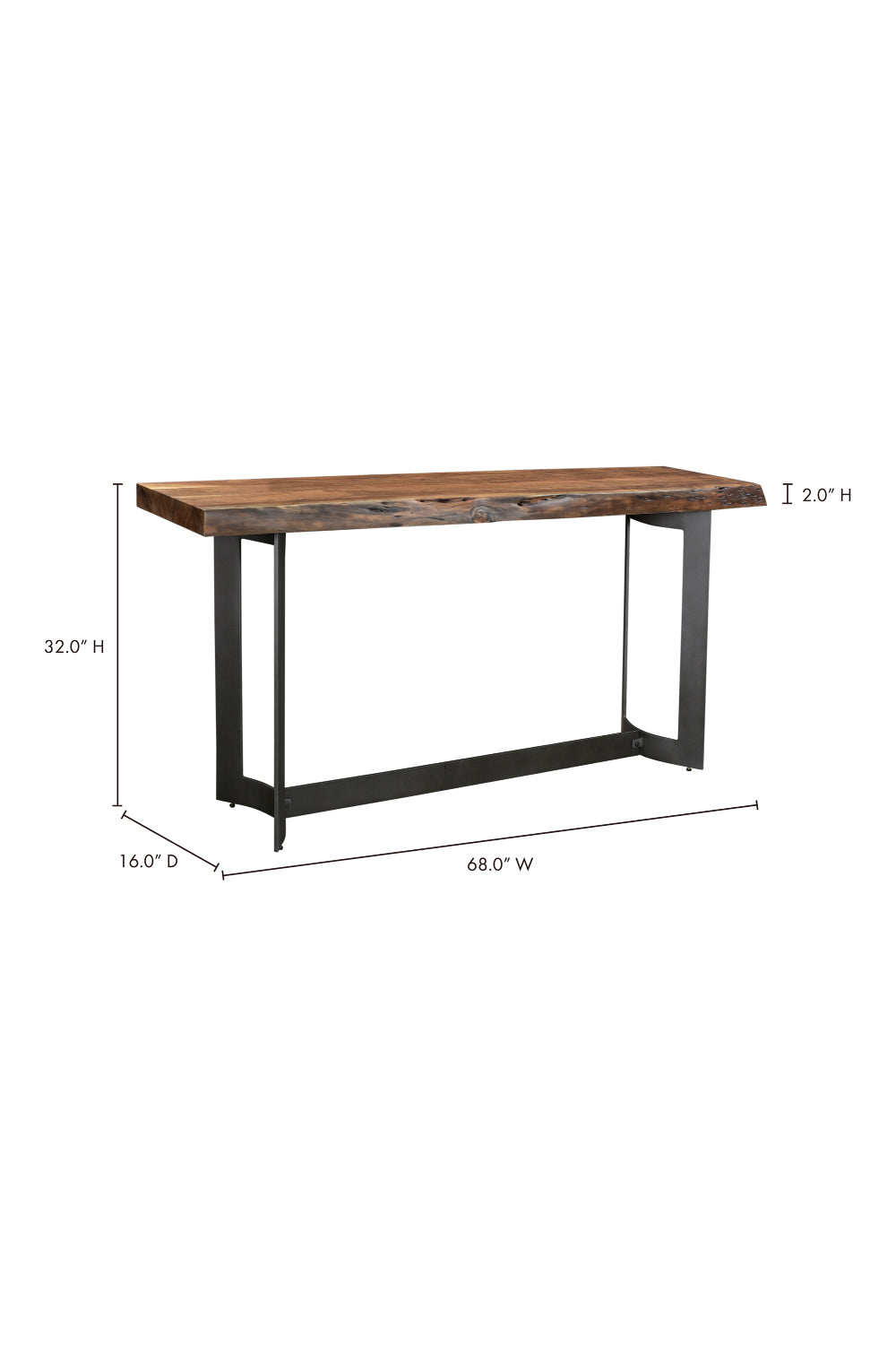 Modern European furniture - Brown Acacia Rustic Console Table - www.oroa.com | Oroa.com