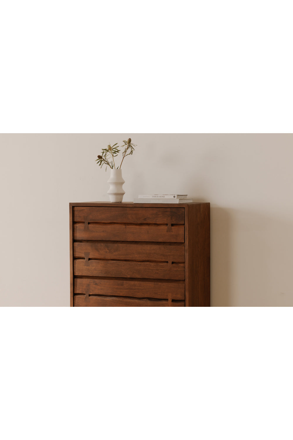 Modern European furniture - Solid Acacia 5-Drawer Chest - www.oroa.com | Oroa.com