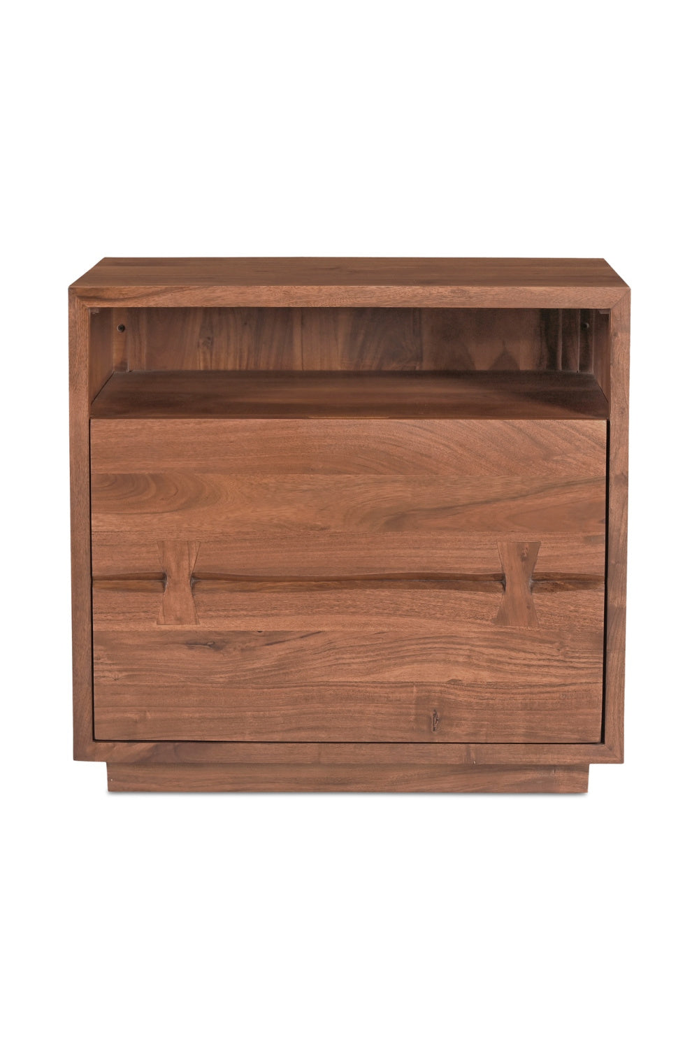 Modern European furniture - Solid Acacia 2-Drawer Nightstand - www.oroa.com | Oroa.com