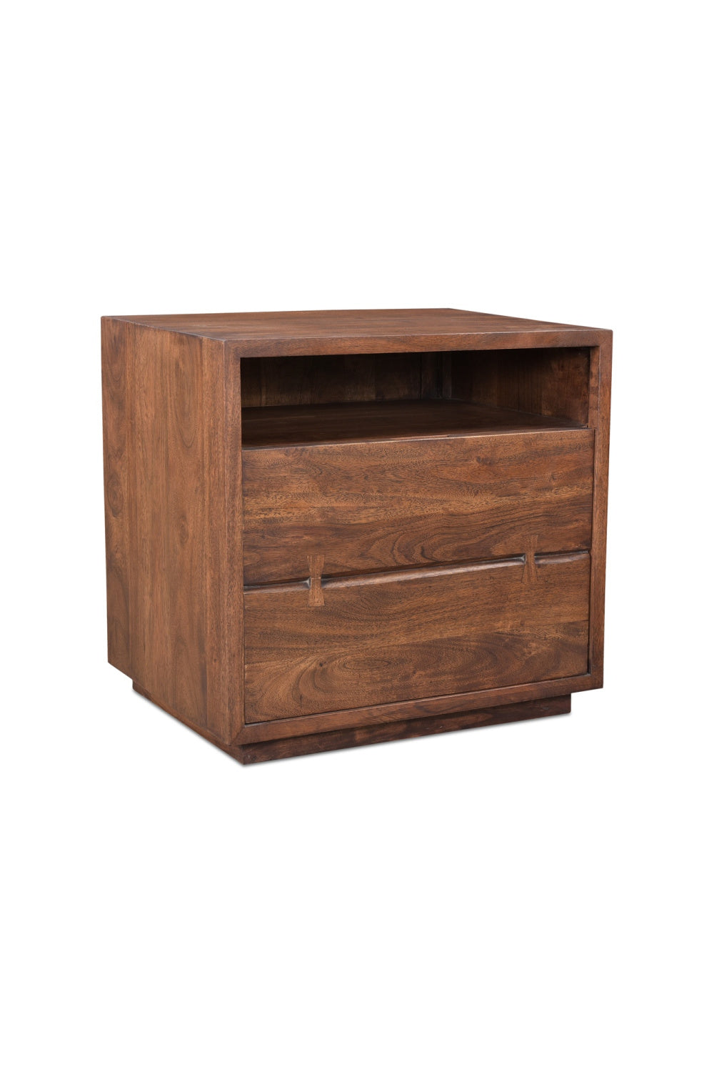 Modern European furniture - Solid Acacia 2-Drawer Nightstand - www.oroa.com | Oroa.com