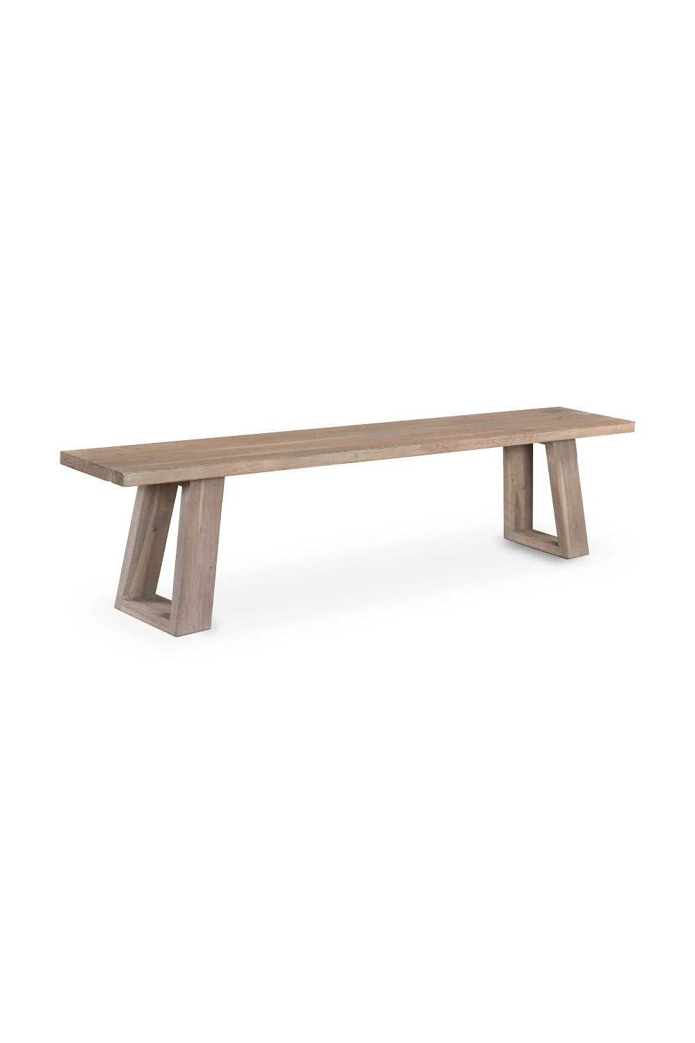 Modern European furniture - Whitewashed Acacia Wood Bench - www.oroa.com | Oroa.com