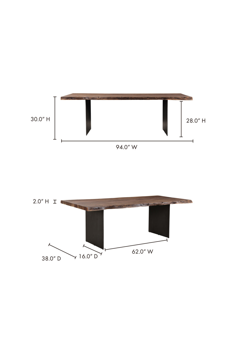 Modern European furniture - Solid Acacia Rustic Dining Table - www.oroa.com | Oroa.com