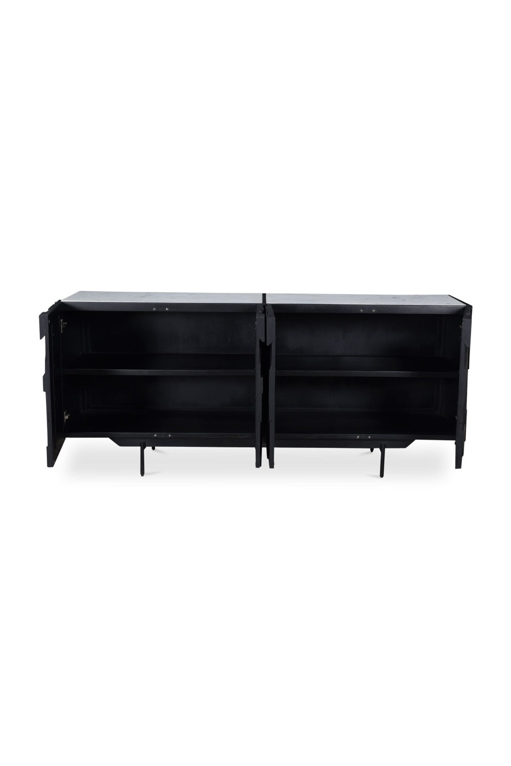Modern European furniture - Carved Black Mango Wood Sideboard - www.oroa.com | Oroa.com