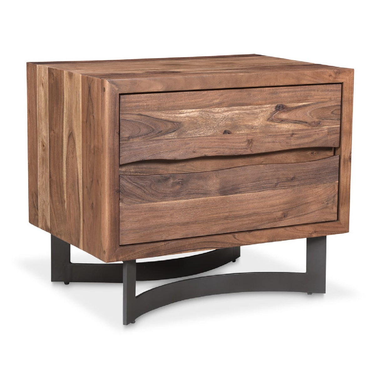 Modern European furniture - Acacia 2-Drawer Rustic Nightstand - www.oroa.com | Oroa.com