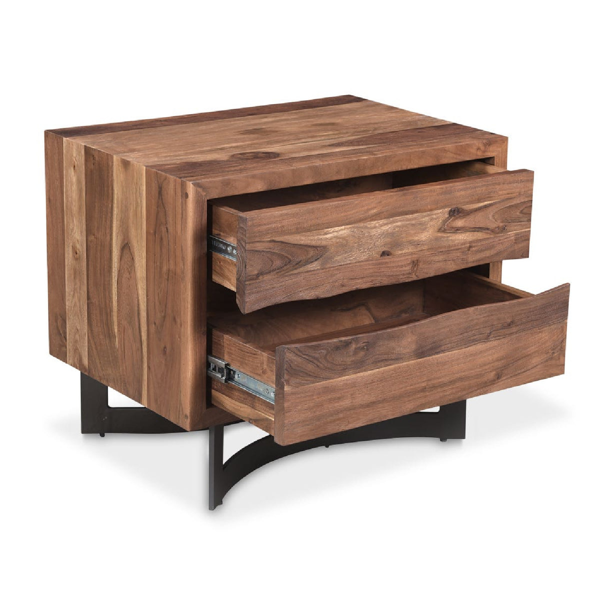 Modern European furniture - Acacia 2-Drawer Rustic Nightstand - www.oroa.com | Oroa.com