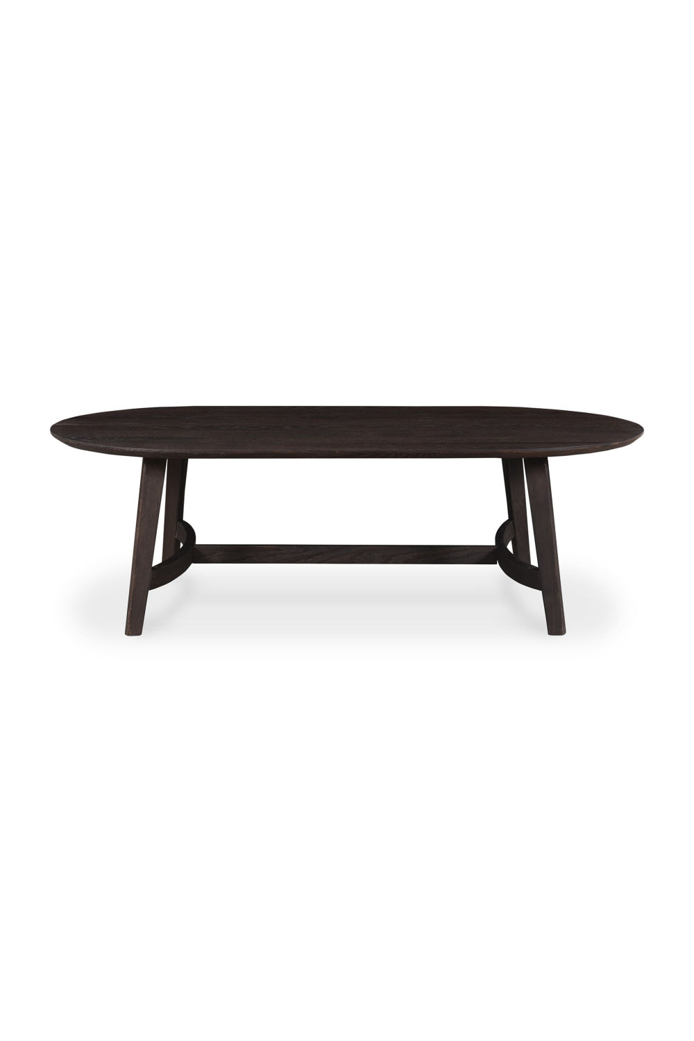 Modern European furniture - Brown Oak Oval Coffee Table - www.oroa.com | Oroa.com