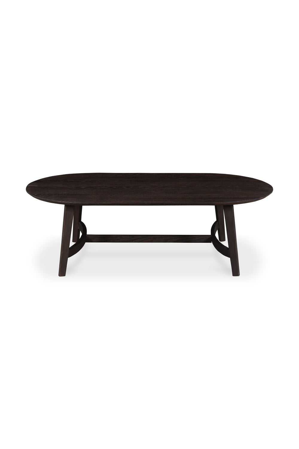 Modern European furniture - Brown Oak Oval Coffee Table - www.oroa.com | Oroa.com
