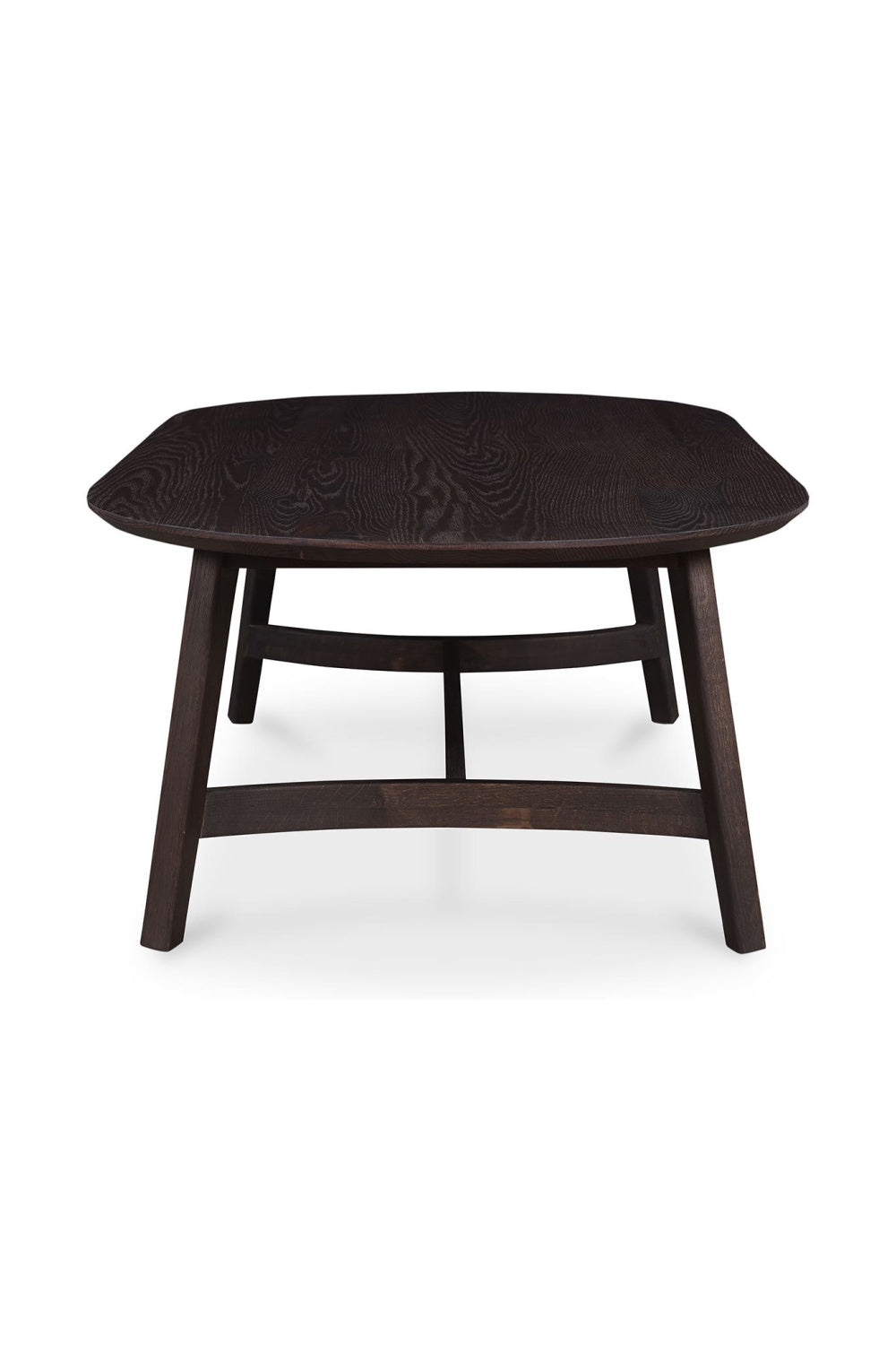 Modern European furniture - Brown Oak Oval Coffee Table - www.oroa.com | Oroa.com
