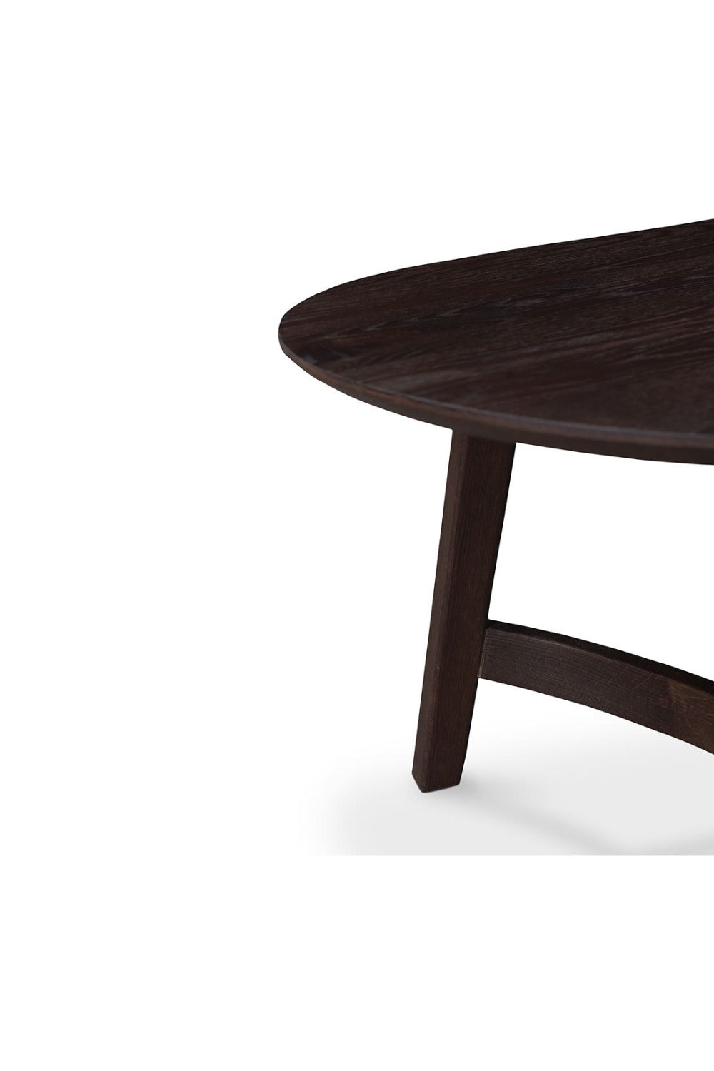 Modern European furniture - Brown Oak Oval Coffee Table - www.oroa.com | Oroa.com