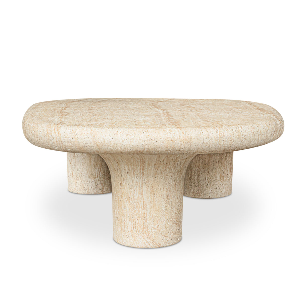 Modern European furniture - Travertine Look Indoor/Outdoor Coffee Table - www.oroa.com | Oroa.com