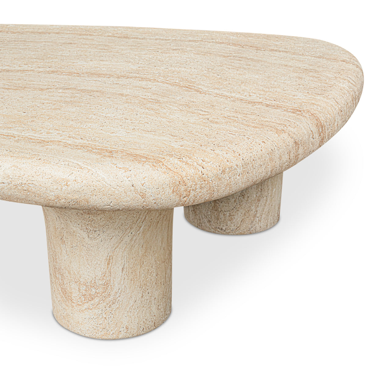 Modern European furniture - Travertine Look Indoor/Outdoor Coffee Table - www.oroa.com | Oroa.com