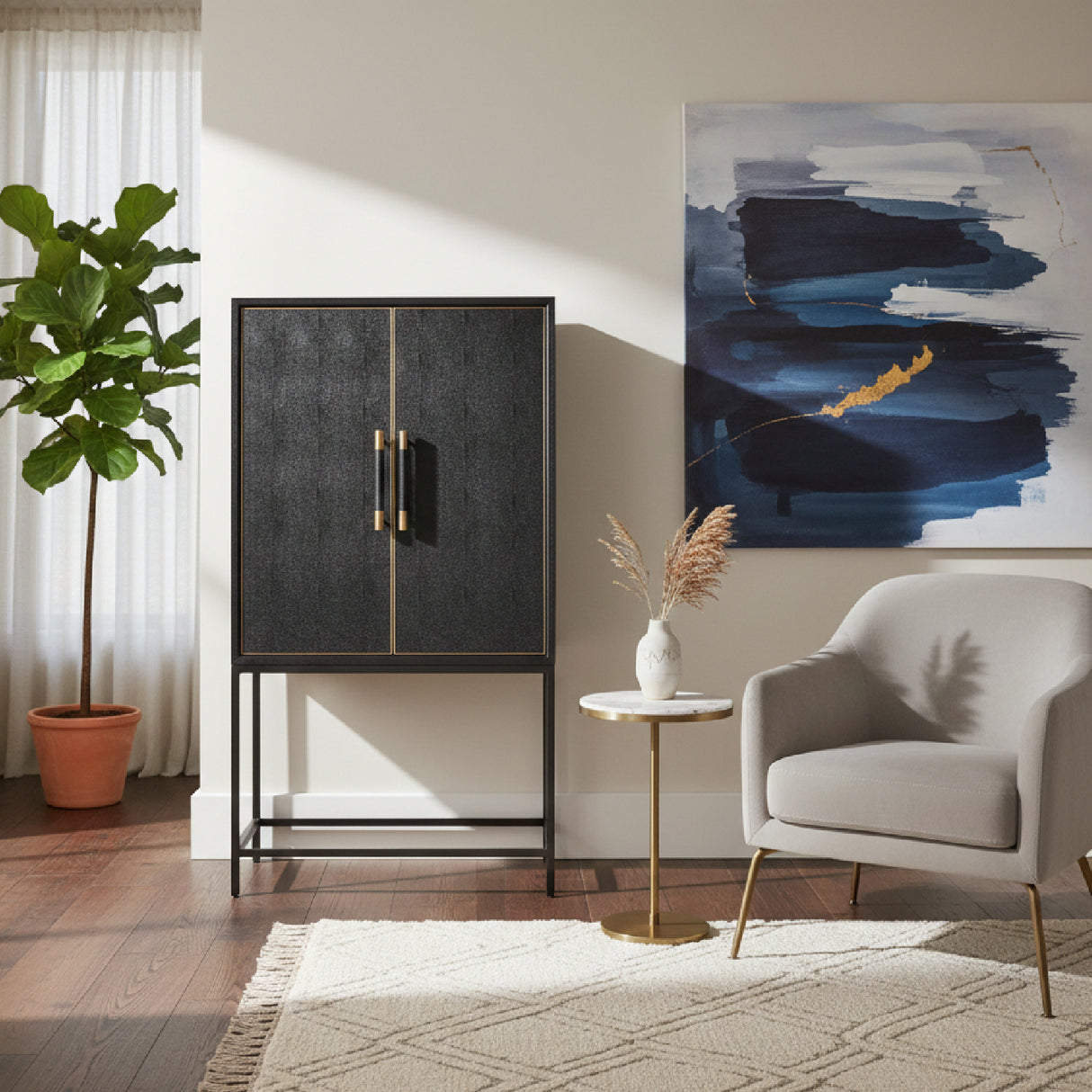 Modern European furniture - Solid Oak Bar Cabinet - www.oroa.com | Oroa.com