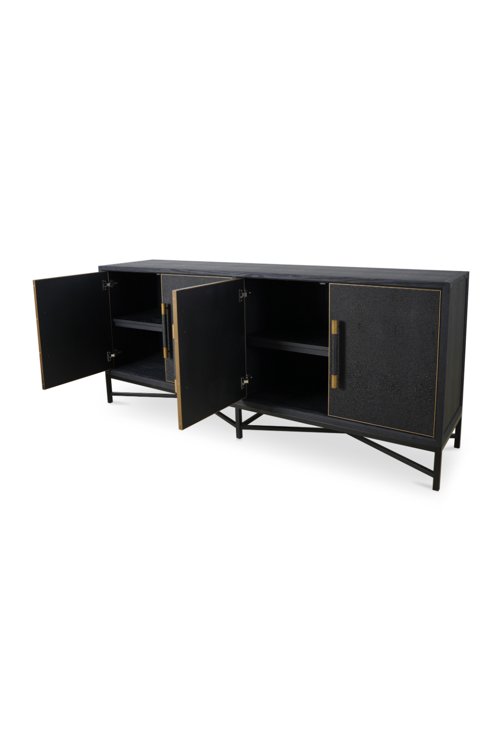 Modern European furniture - Vegan Leather 4-Door Sideboard - www.oroa.com | Oroa.com