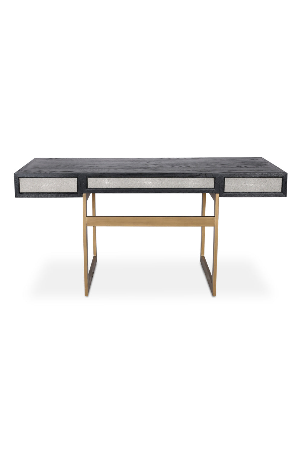 Modern European furniture - Gray Shagreen 2-Drawer Desk - www.oroa.com | Oroa.com