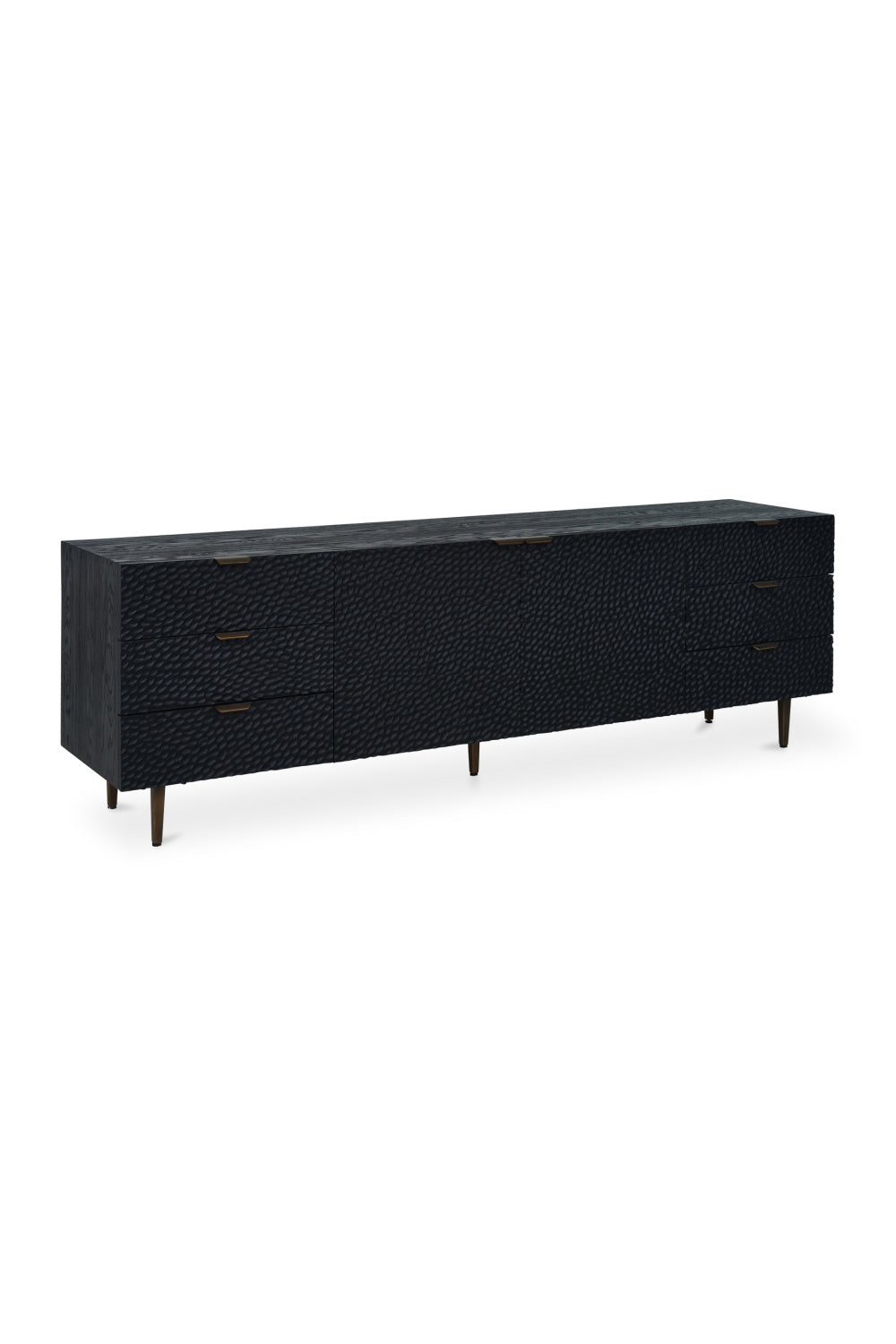Modern European furniture - Black Relief Carved Sideboard - www.oroa.com | Oroa.com
