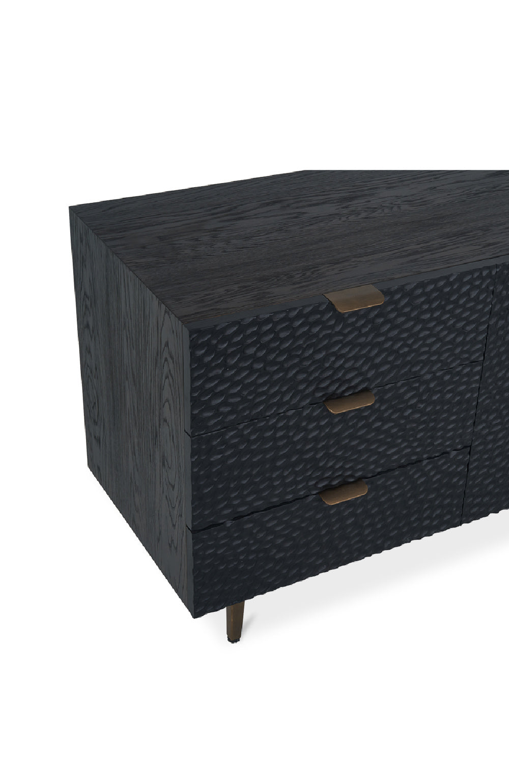 Modern European furniture - Black Relief Carved Sideboard - www.oroa.com | Oroa.com