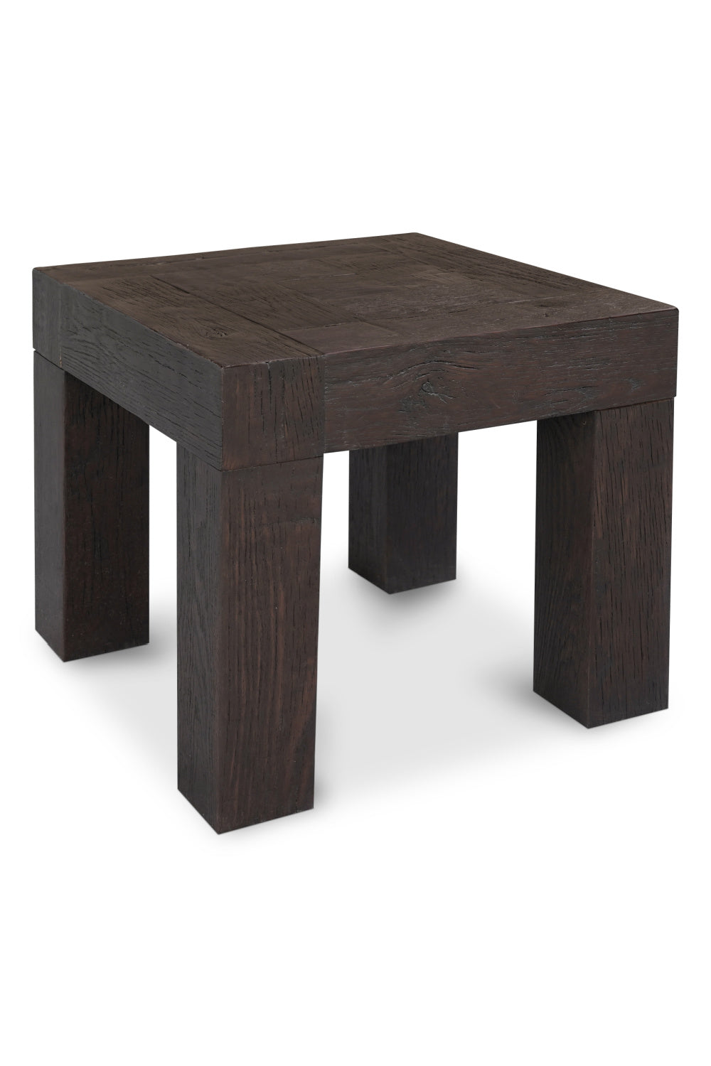 Modern European furniture - Rustic Oak Square Side Table - www.oroa.com | Oroa.com