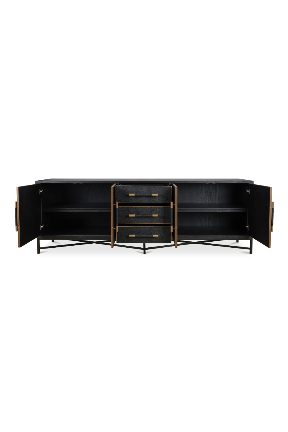Modern European furniture - Vegan Leather 4-Door Sideboard - www.oroa.com | Oroa.com