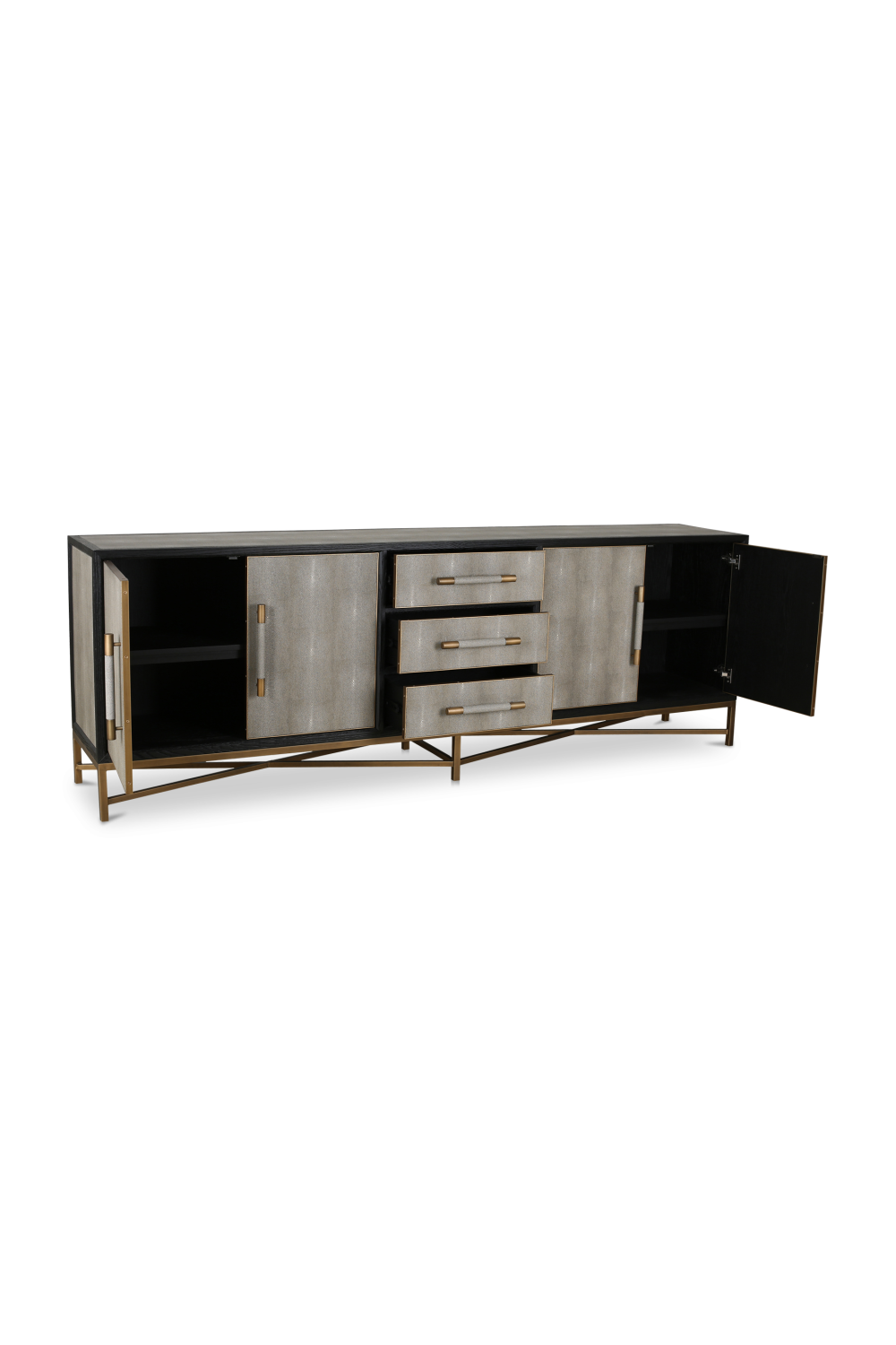 Modern European furniture - Vegan Leather 4-Door Sideboard - www.oroa.com | Oroa.com