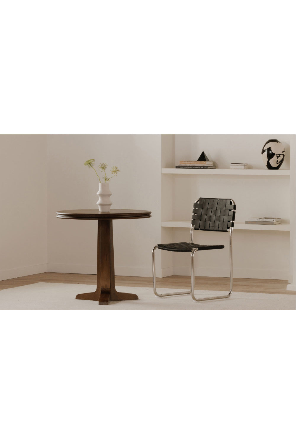 Modern European furniture - Brown Pine Pedestal Coffee Table - www.oroa.com | Oroa.com