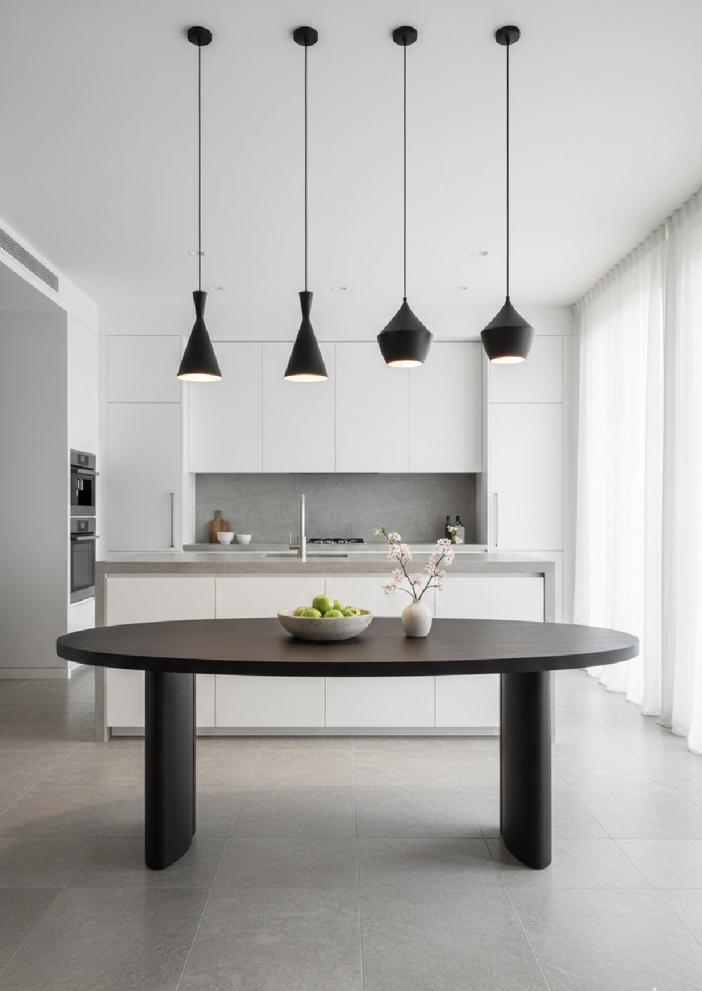 Modern European furniture - Black Herringbone Patterned Dining Table - www.oroa.com | Oroa.com