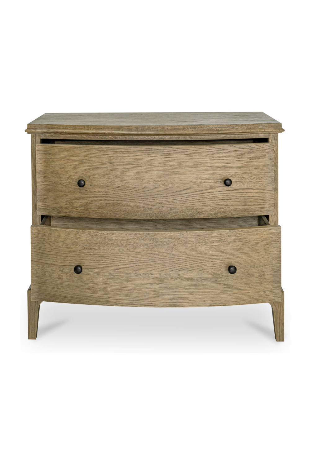 Modern European furniture - Brown Oak 2-Drawer Nightstand - www.oroa.com | Oroa.com