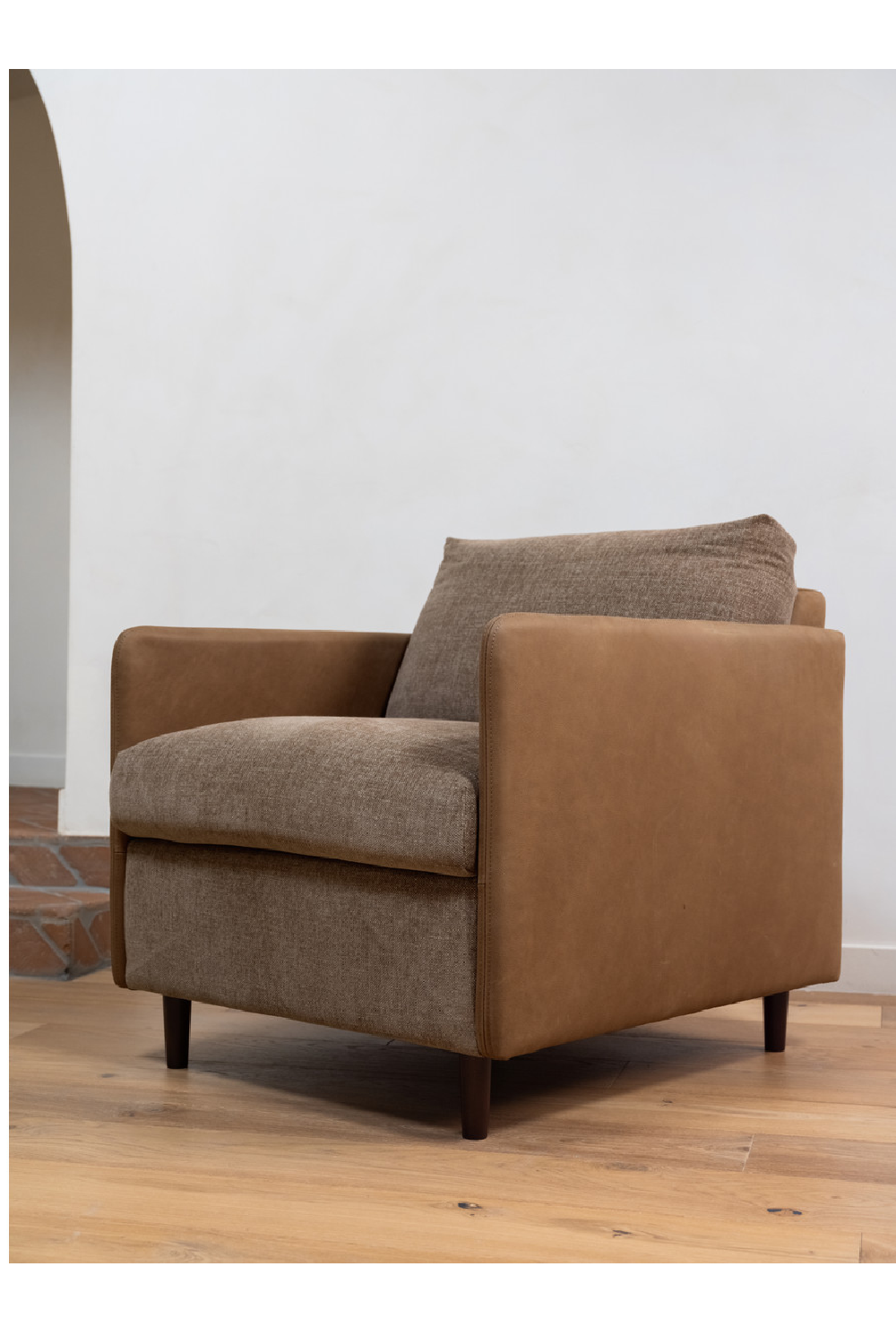 Modern European furniture - Leather Arm Accent Chair - www.oroa.com | Oroa.com