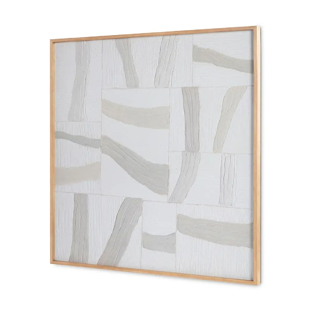 Modern European furniture - Light-Toned Strips Collage Painting - www.oroa.com | Oroa.com