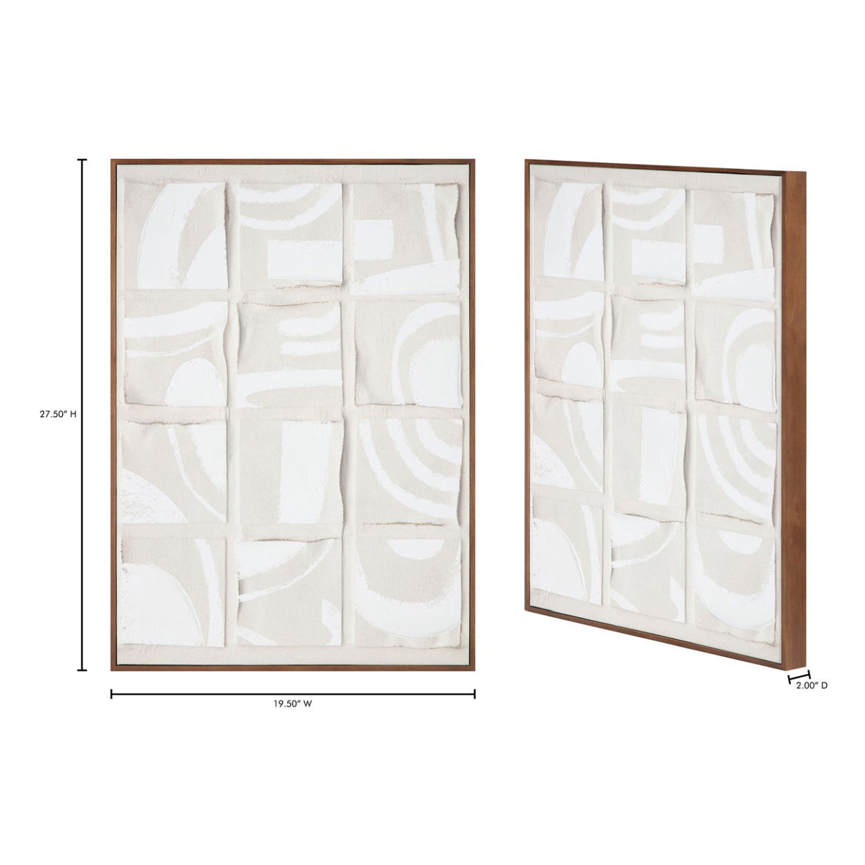Modern European furniture - Gray Drid-Pattern Art Print - www.oroa.com | Oroa.com