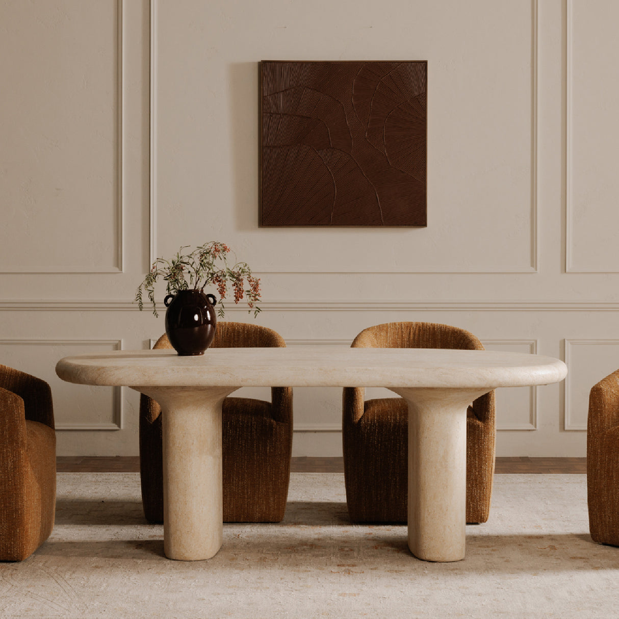 Modern European furniture - Textured Maroon Framed Painting - www.oroa.com | Oroa.com