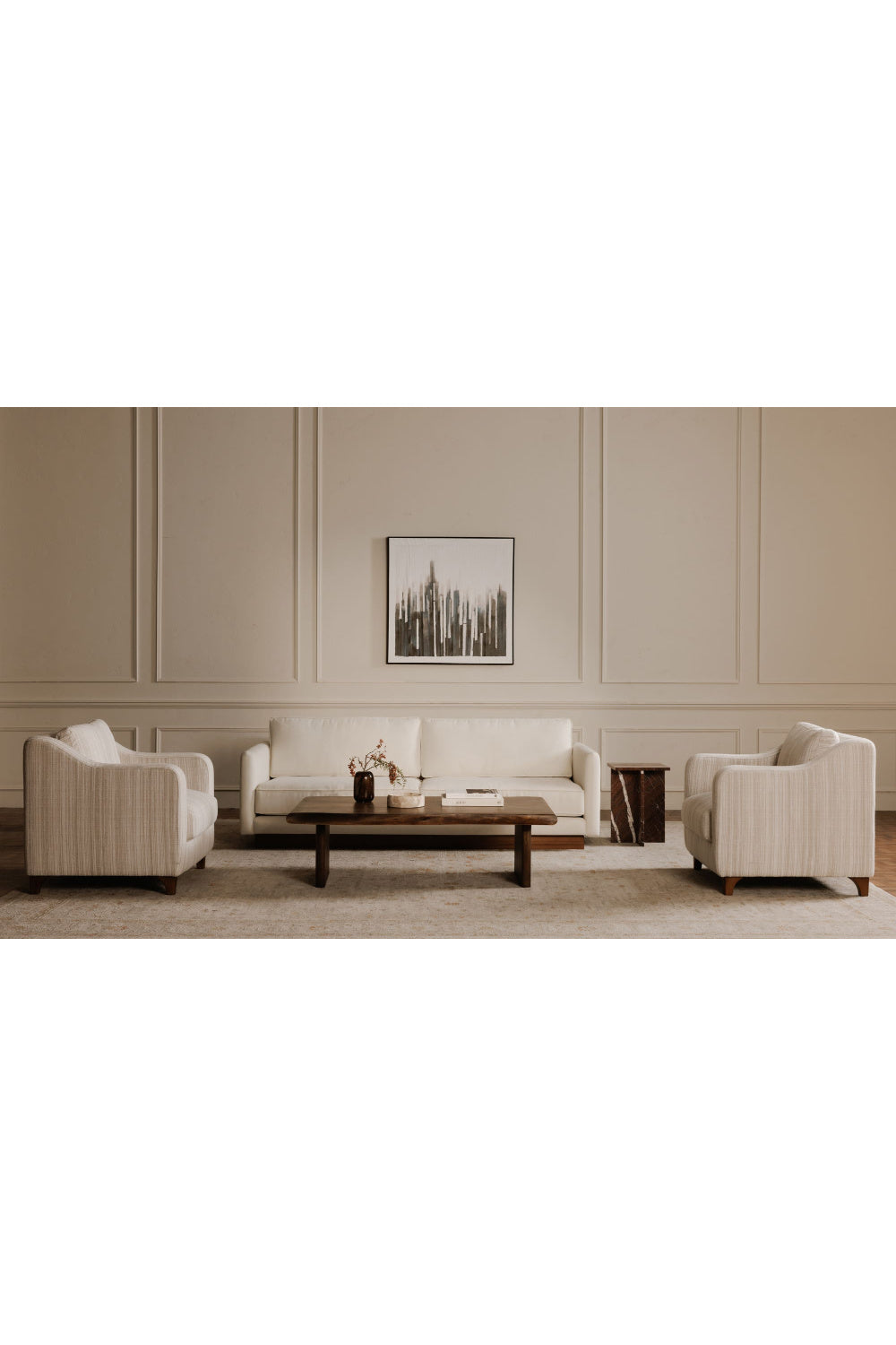 Modern European furniture - Gray Toned Linear Painting - www.oroa.com | Oroa.com
