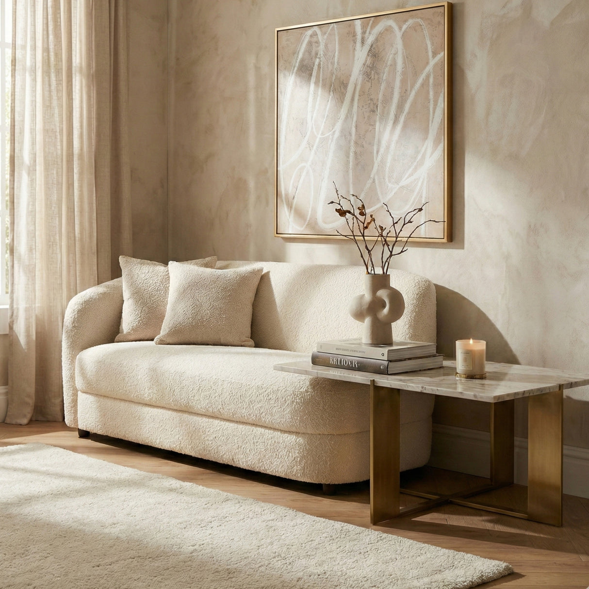 Modern European furniture - Spiral Scribble Framed Painting - www.oroa.com | Oroa.com
