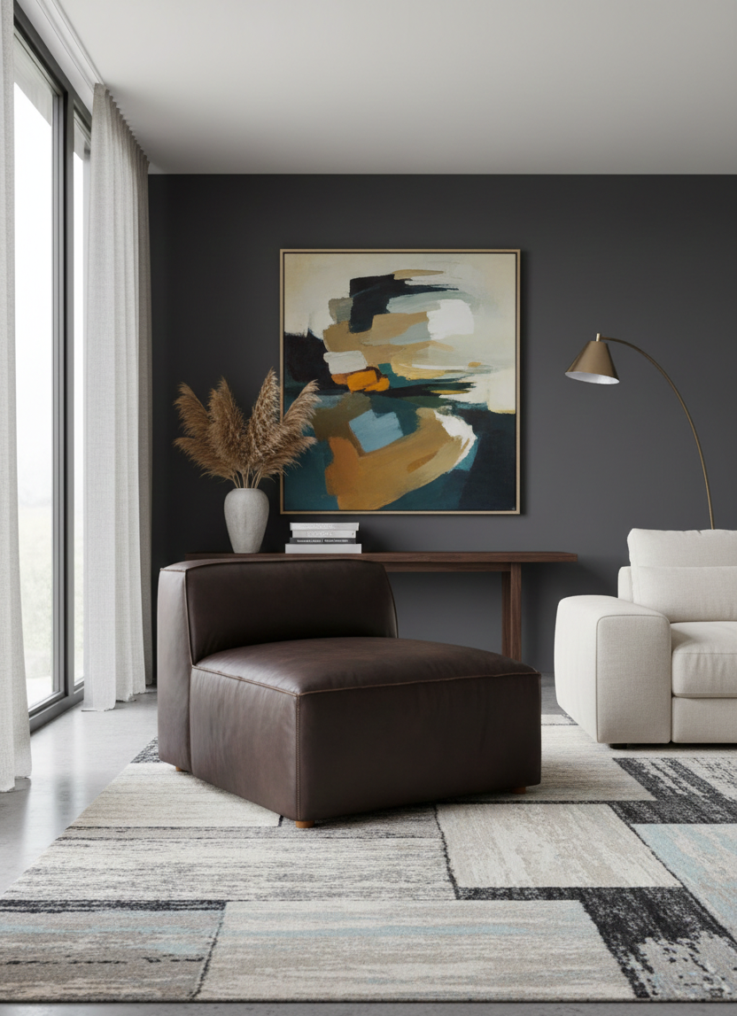 Modern European furniture - Brown Leather Slipper Chair - www.oroa.com | Oroa.com